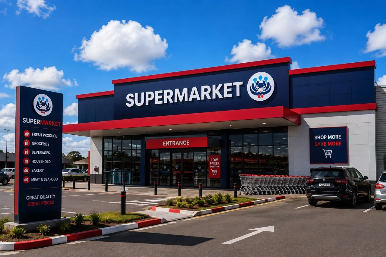 Supermarket & Service Bay